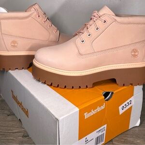 Timberland Light Pink Platform Boots 7y/ 8.5w